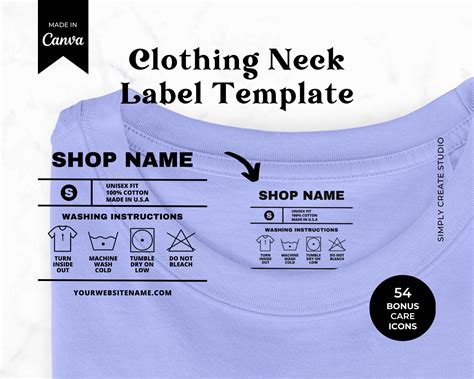 t-shirt label template